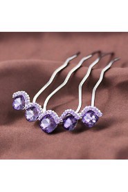 Fashion Flower Alloy Hot Sales Shining Hair Comb(3 Color)(1Pc)