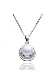 Xu Women's Pearl / Gold-Plated Diamonds Anniversary / Wedding / Engagement / Birthday / Gift / Party Necklace