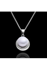 Xu Women's Pearl / Gold-Plated Diamonds Anniversary / Wedding / Engagement / Birthday / Gift / Party Necklace