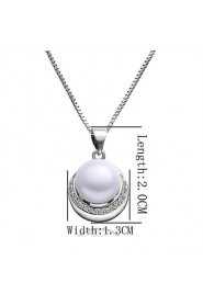 Xu Women's Pearl / Gold-Plated Diamonds Anniversary / Wedding / Engagement / Birthday / Gift / Party Necklace