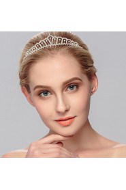 Women's Rhinestone Headpiece-Wedding / Special Occasion / Casual / Office & Career / Outdoor Tiaras 1 Piece Silver Round