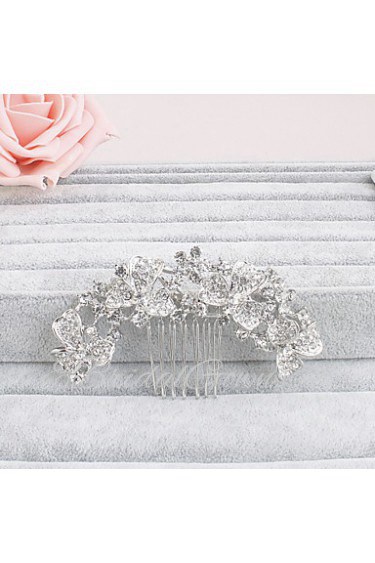 Women's Rhinestone Headpiece-Wedding / Special Occasion / Casual / Office & Career / Outdoor Hair Combs 1 Piece Clear Round