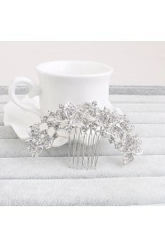 Women's Rhinestone Headpiece-Wedding / Special Occasion / Casual / Office & Career / Outdoor Hair Combs 1 Piece Clear Round