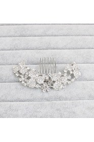 Women's Rhinestone Headpiece-Wedding / Special Occasion / Casual / Office & Career / Outdoor Hair Combs 1 Piece Clear Round