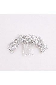 Women's Rhinestone Headpiece-Wedding / Special Occasion / Casual / Office & Career / Outdoor Hair Combs 1 Piece Clear Round