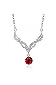 Fashion Number 8 Shape Copper Silver Plated Foreign Trade Zircon Necklace(Four Colors)(1Pc)