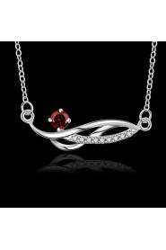 Fashion Number 8 Shape Copper Silver Plated Foreign Trade Zircon Necklace(Four Colors)(1Pc)