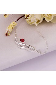 Fashion Number 8 Shape Copper Silver Plated Foreign Trade Zircon Necklace(Four Colors)(1Pc)