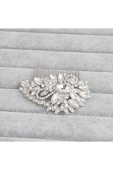 Women's Rhinestone Headpiece-Wedding / Special Occasion / Casual / Office & Career / Outdoor Hair Combs 1 Piece Clear Round