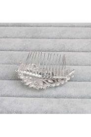 Women's Rhinestone Headpiece-Wedding / Special Occasion / Casual / Office & Career / Outdoor Hair Combs 1 Piece Clear Round