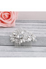 Women's Rhinestone Headpiece-Wedding / Special Occasion / Casual / Office & Career / Outdoor Hair Combs 1 Piece Clear Round