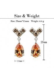 Drop Earrings Couples'/Kid's/Women's Cubic Zirconia Earring Cubic Zirconia