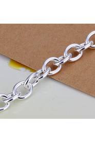 Siver Plated Heart Pattern Copper Chain Bracelet