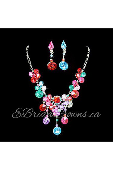 Jewelry Set Women's Birthday / Gift / Party / Special Occasion Jewelry Sets Alloy Rhinestone / Cubic Zirconia Earrings / NecklacesAs the