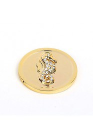 Summer Gift Girl's 33mm Alloy Mi Moneda Gold Spiny Seahorse Coin for 33mm Frame Pendant