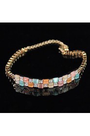 Women's Resinic Imitation Gem Diamante Bracelet