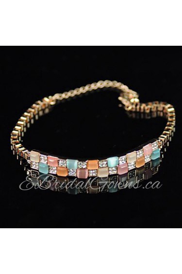 Women's Resinic Imitation Gem Diamante Bracelet