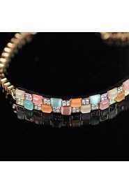 Women's Resinic Imitation Gem Diamante Bracelet