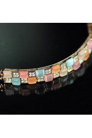 Women's Resinic Imitation Gem Diamante Bracelet