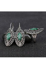 Women's Retro style palace luxury diamond plating alloy jewelry suit