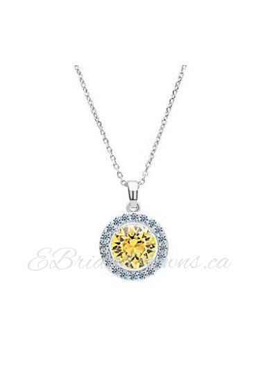 Brass With Cubic Zirconia Necklaces(More Colors)