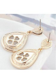 Women's Fashion Alloy Stud Earrings With Opal/Rhinestone(More Color)