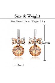 Drop Earrings Couples'/Kid's/Women's Cubic Zirconia Earring Cubic Zirconia