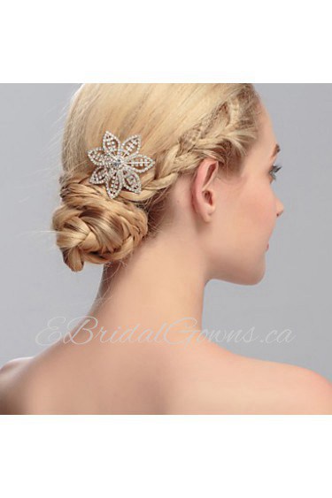 Women's Rhinestone Headpiece-Wedding / Special Occasion / Casual / Office & Career / Outdoor Hair Combs 1 Piece Clear Round