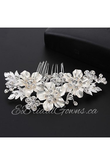 Women's Rhinestone Headpiece-Wedding / Special Occasion / Casual / Office & Career / Outdoor Hair Combs 1 Piece Clear Round