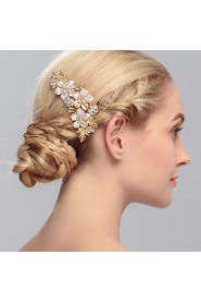 Women's Rhinestone Headpiece-Wedding / Special Occasion / Casual / Office & Career / Outdoor Hair Combs 1 Piece Clear Round