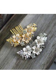 Women's Rhinestone Headpiece-Wedding / Special Occasion / Casual / Office & Career / Outdoor Hair Combs 1 Piece Clear Round