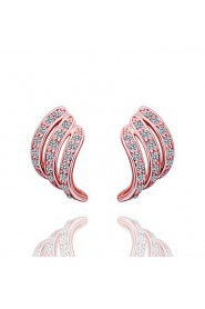 Fashion Environmental Protection Geometry Shaped Alloy Foreign Trade Gold Earrings Stud Jewelry(2 color)(1Pair)