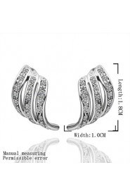 Fashion Environmental Protection Geometry Shaped Alloy Foreign Trade Gold Earrings Stud Jewelry(2 color)(1Pair)