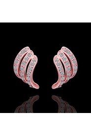 Fashion Environmental Protection Geometry Shaped Alloy Foreign Trade Gold Earrings Stud Jewelry(2 color)(1Pair)