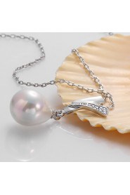 Xu Women's Pearl / Gold-Plated Diamonds Anniversary / Wedding / Engagement / Birthday / Gift / Party Necklace