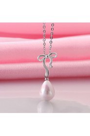 Xu Women's Pearl / Gold-Plated Bowknot Anniversary / Wedding / Engagement / Birthday / Gift / Party Necklace