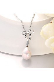 Xu Women's Pearl / Gold-Plated Bowknot Anniversary / Wedding / Engagement / Birthday / Gift / Party Necklace