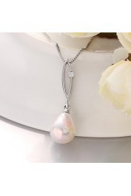 Xu Women's Pearl / Gold-Plated Diamonds Anniversary / Wedding / Engagement / Birthday / Gift / Party Necklace