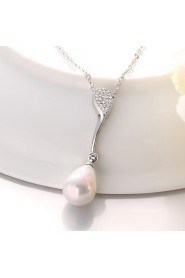 Xu Women's Pearl / Gold-Plated Diamonds Anniversary / Wedding / Engagement / Birthday / Gift / Party Necklace