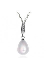 Xu Women's Pearl / Gold-Plated Diamonds Anniversary / Wedding / Engagement / Birthday / Gift / Party Necklace