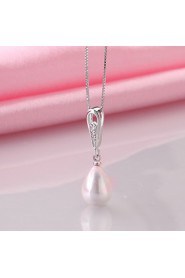 Xu Women's Pearl / Gold-Plated Diamonds Anniversary / Wedding / Engagement / Birthday / Gift / Party Necklace