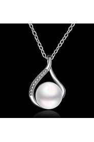 Xu Women's Pearl / Gold-Plated Diamonds Anniversary / Wedding / Engagement / Birthday / Gift / Party Necklace