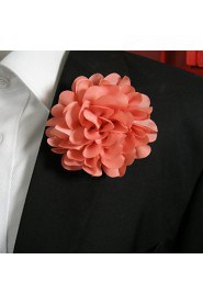 Men's Casual Pink Silk Goods Brooch