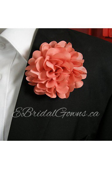 Men's Casual Pink Silk Goods Brooch