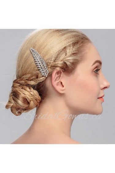 Women's Rhinestone Headpiece-Wedding / Special Occasion / Casual / Office & Career / Outdoor Hair Combs 1 Piece Clear Round