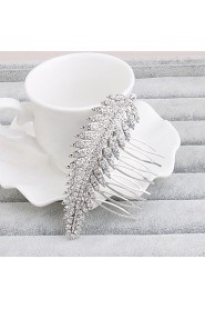 Women's Rhinestone Headpiece-Wedding / Special Occasion / Casual / Office & Career / Outdoor Hair Combs 1 Piece Clear Round