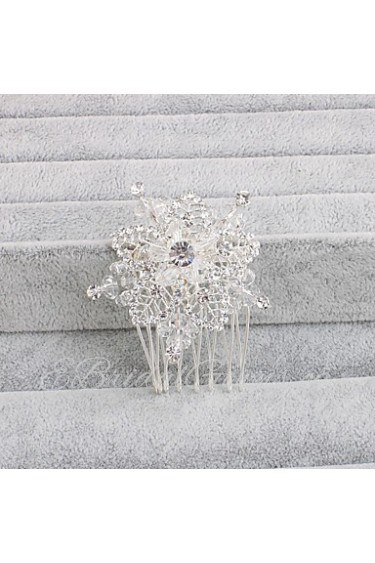 Women's Rhinestone Headpiece-Wedding / Special Occasion / Casual / Office & Career / Outdoor Hair Combs 1 Piece Clear Round