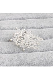 Women's Rhinestone Headpiece-Wedding / Special Occasion / Casual / Office & Career / Outdoor Hair Combs 1 Piece Clear Round