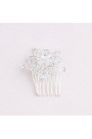 Women's Rhinestone Headpiece-Wedding / Special Occasion / Casual / Office & Career / Outdoor Hair Combs 1 Piece Clear Round