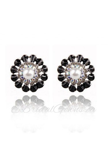 Elegant Alloy Gold Rhinestone Women's Earrings(More Colors)